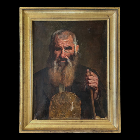 19th Century French Study - Portrait of Bearded man. Signed and dated 1894