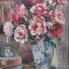 Large French Oil Painting of Flowers. Dubuc Taine, Early 20th Century.