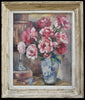 Large French Oil Painting of Flowers. Dubuc Taine, Early 20th Century.