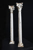 Pair of 19th century French carved and painted Corinthian columns.