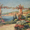 Pretty French Landscape of a Mediterranean Scene. Circa 1920.